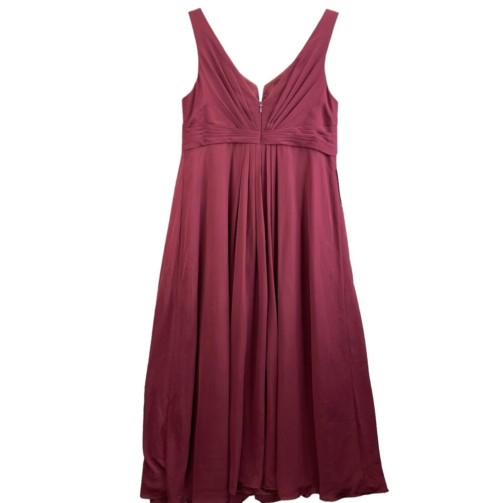 Azazie Gina Women's Dress Custom Size Cabernet - Picture 2 of 9